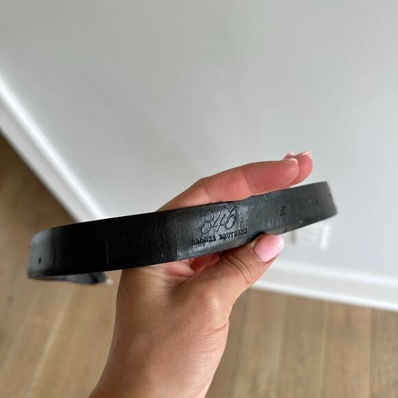 Brooks Brothers 346 Genuine Leather Belt Black M - Picture 9 of 11